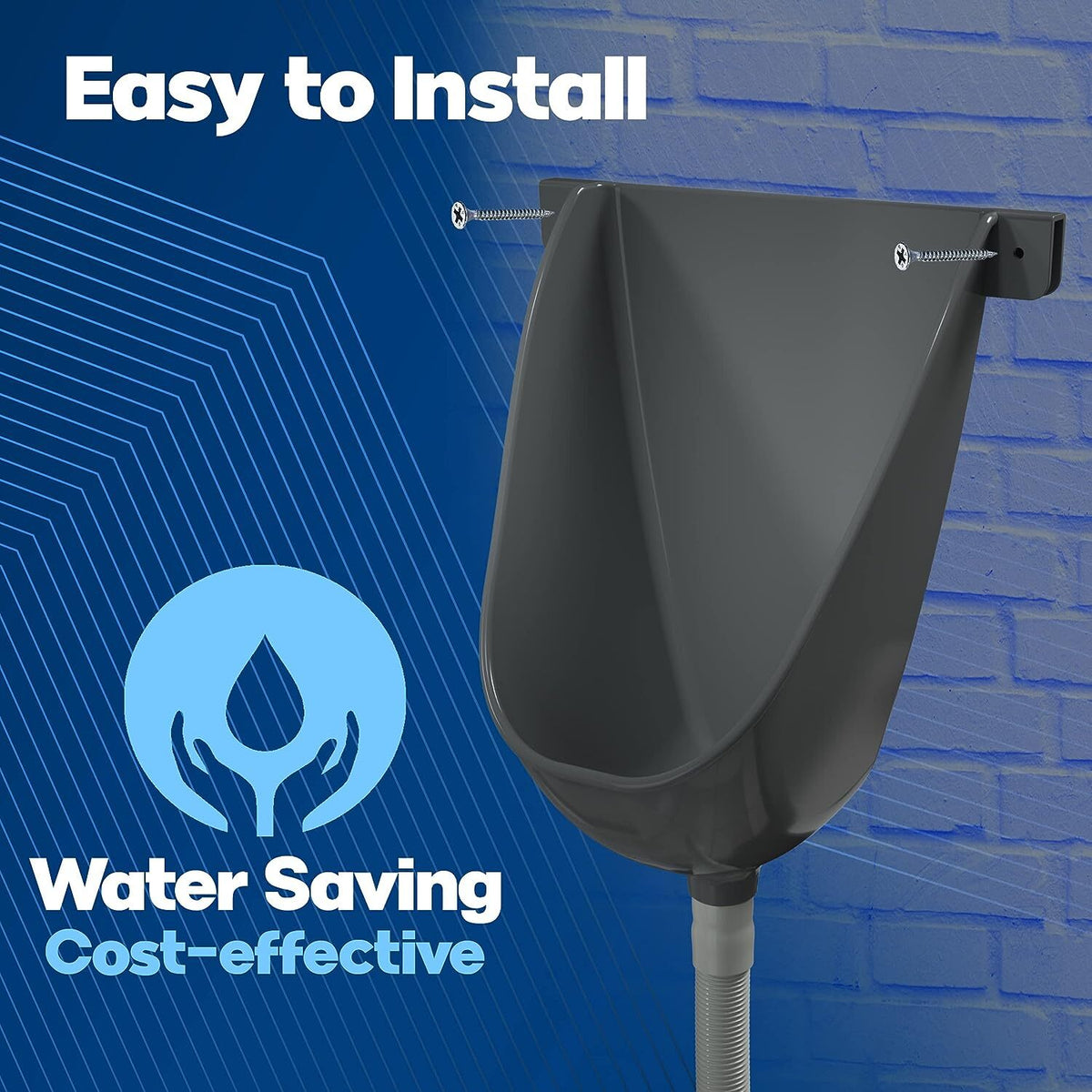 Waterless Outdoor Urinal with Hose Diverter for Men Bathroom Use