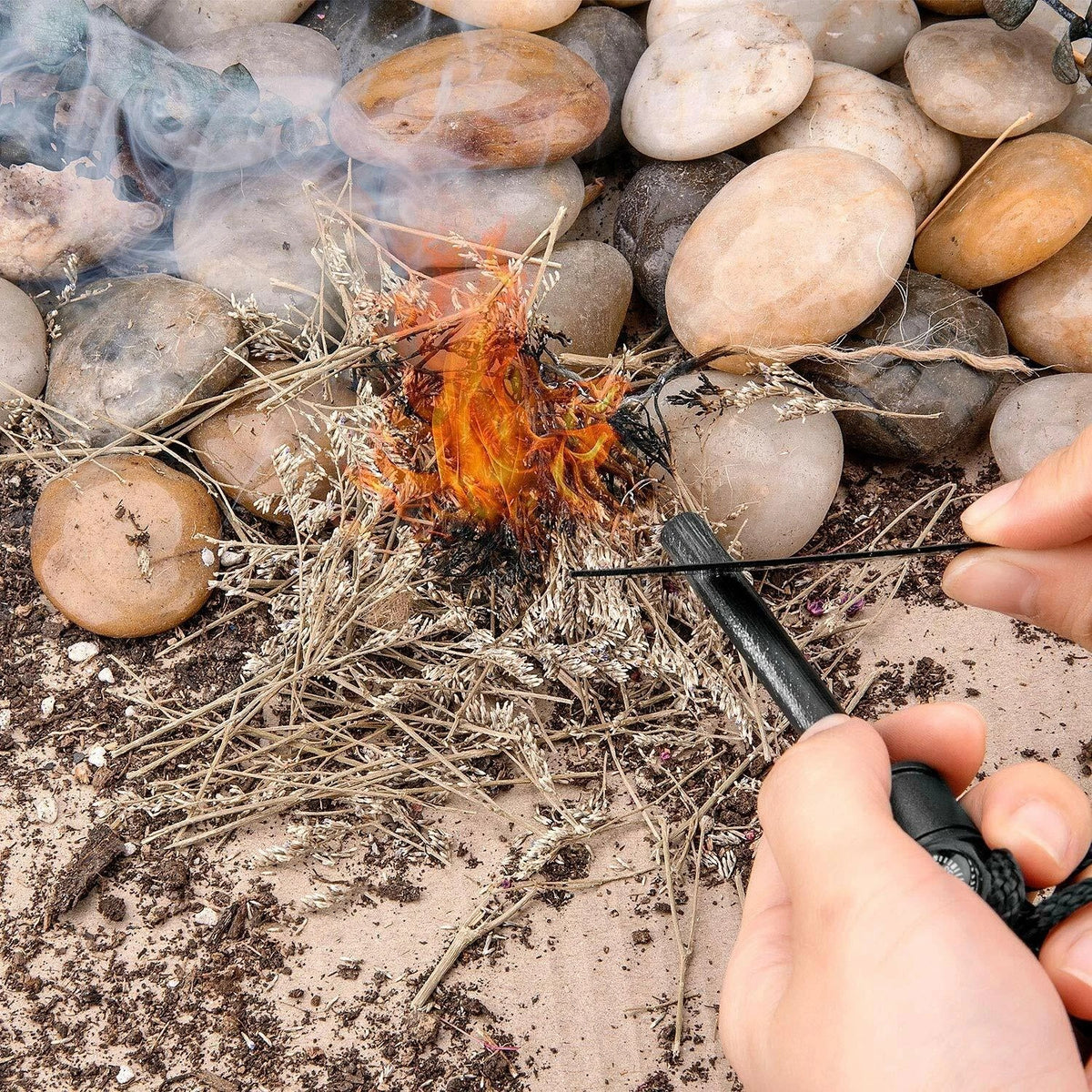 Portable Brass Compression Fire Starter for Camping and Survival