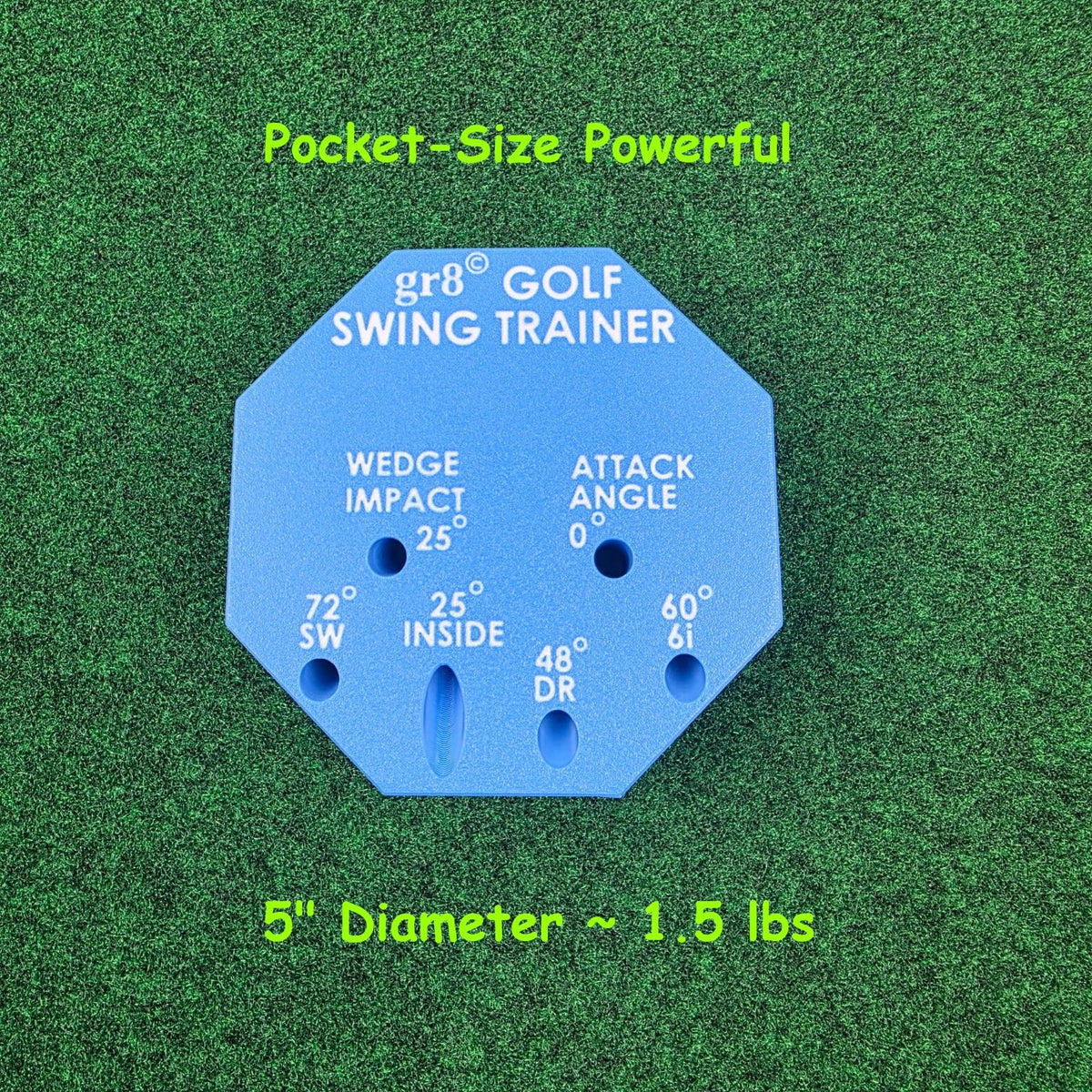 Compact Golf Swing Trainer with Alignment Stick - Weighted & Adjustable for Left/Right Hand