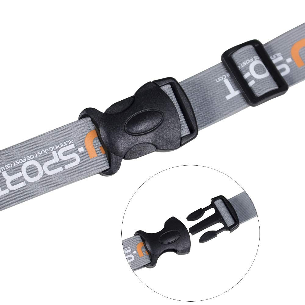 Triathlon Race Belt with 6 Energy Gel Loops Adjustable Bib Holder