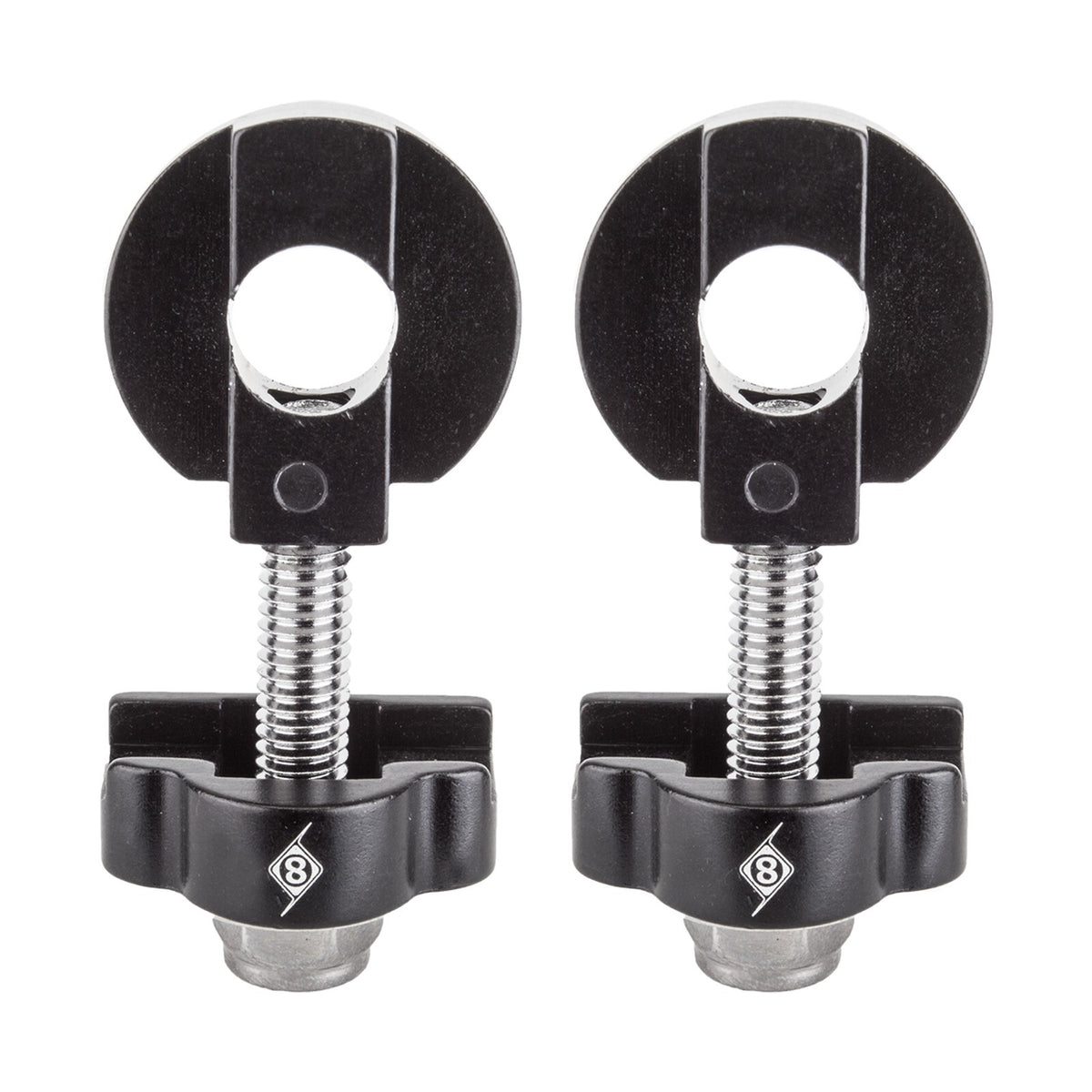 Bicycle Chain Tensioner Adjusters - Lightweight Alloy Pair for 3/8" Axles