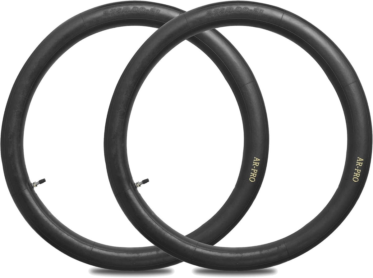 2 Pack Motorcycle Inner Tubes 21 Inch Heavy Duty with Straight Valve - Fits 80/100-21 Tires