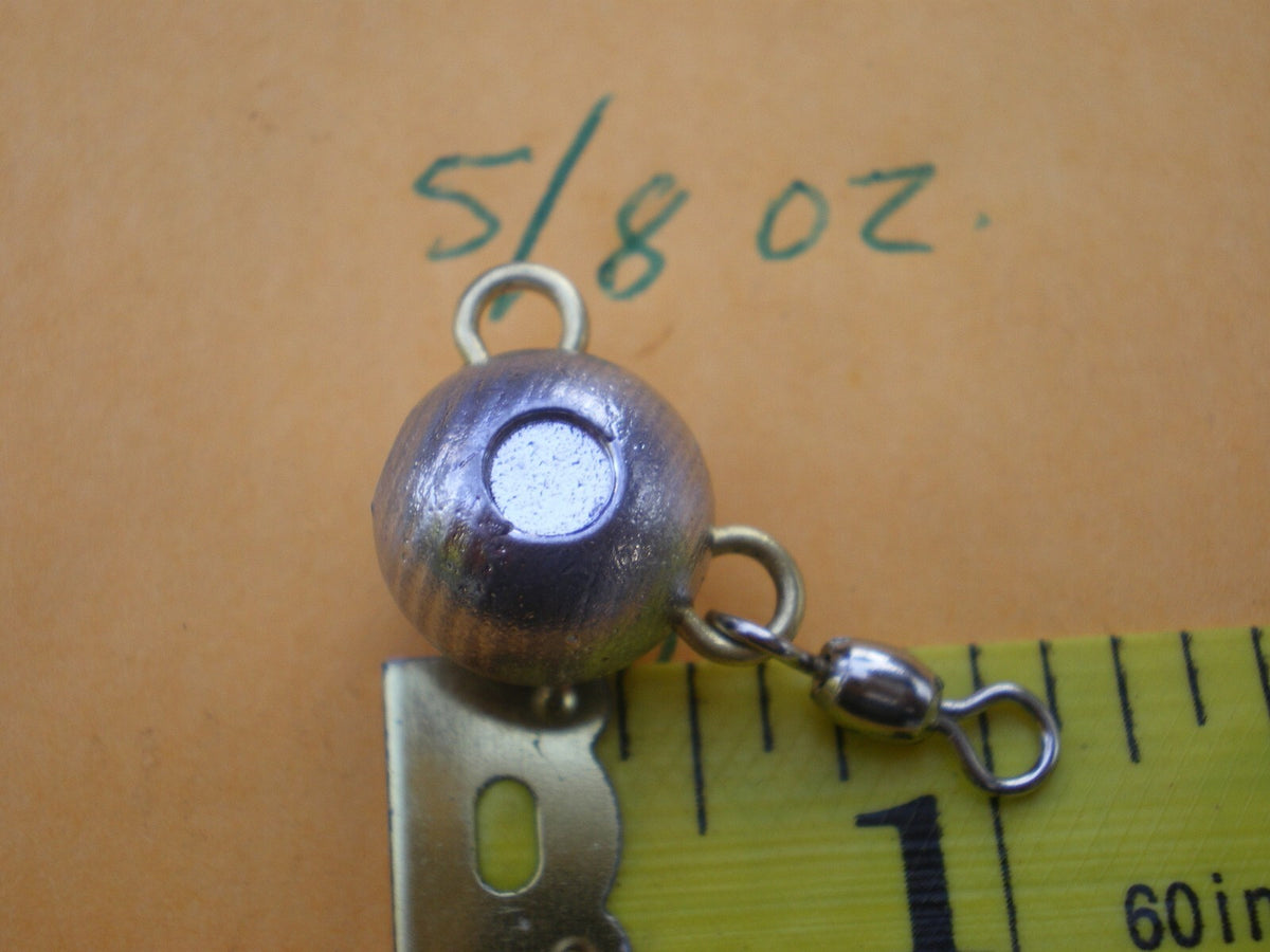 40 Pcs Fishing Jig Heads with Eye Socket & Swivel - Multiple Sizes