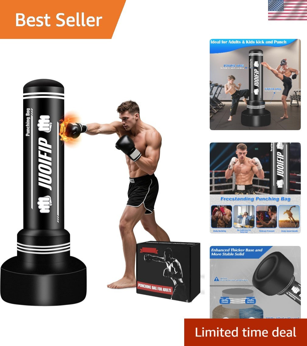 70-Inch Boxing Bag with Stand for Home Fitness & Stress Relief