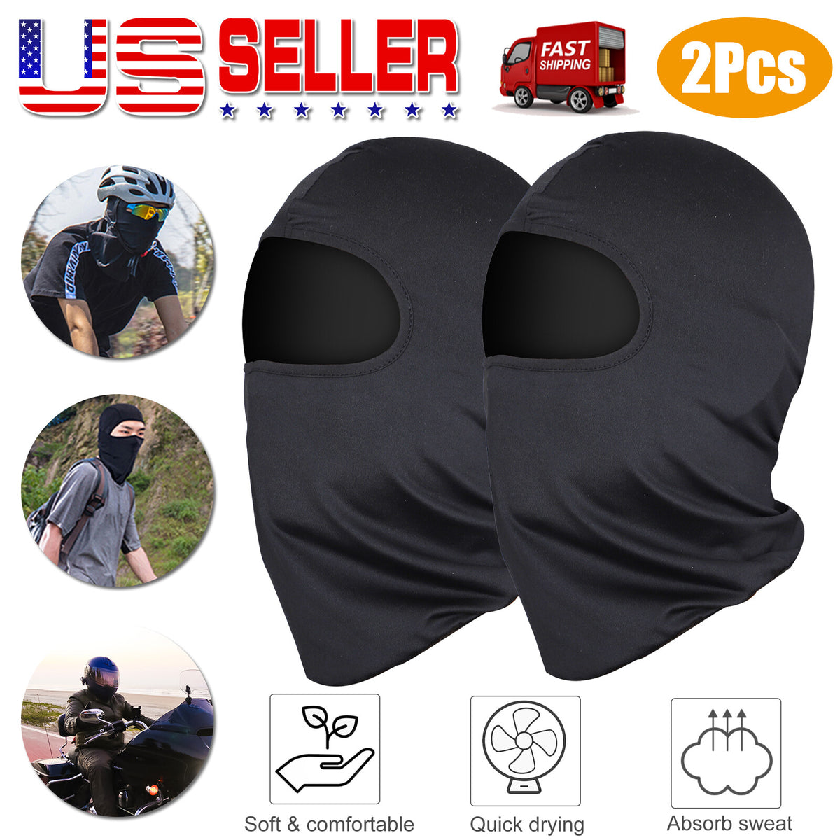 Unisex Lightweight Full Face Ski Mask Balaclava for Outdoor Sports