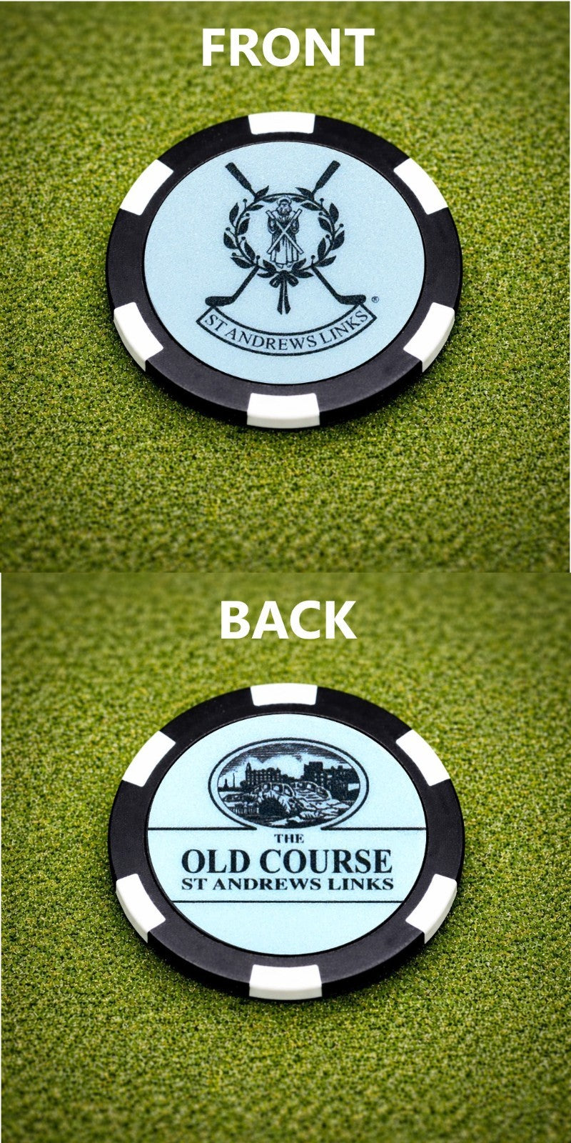 Golf Ball Marker and Poker Chip Set for St. Andrews Old Course