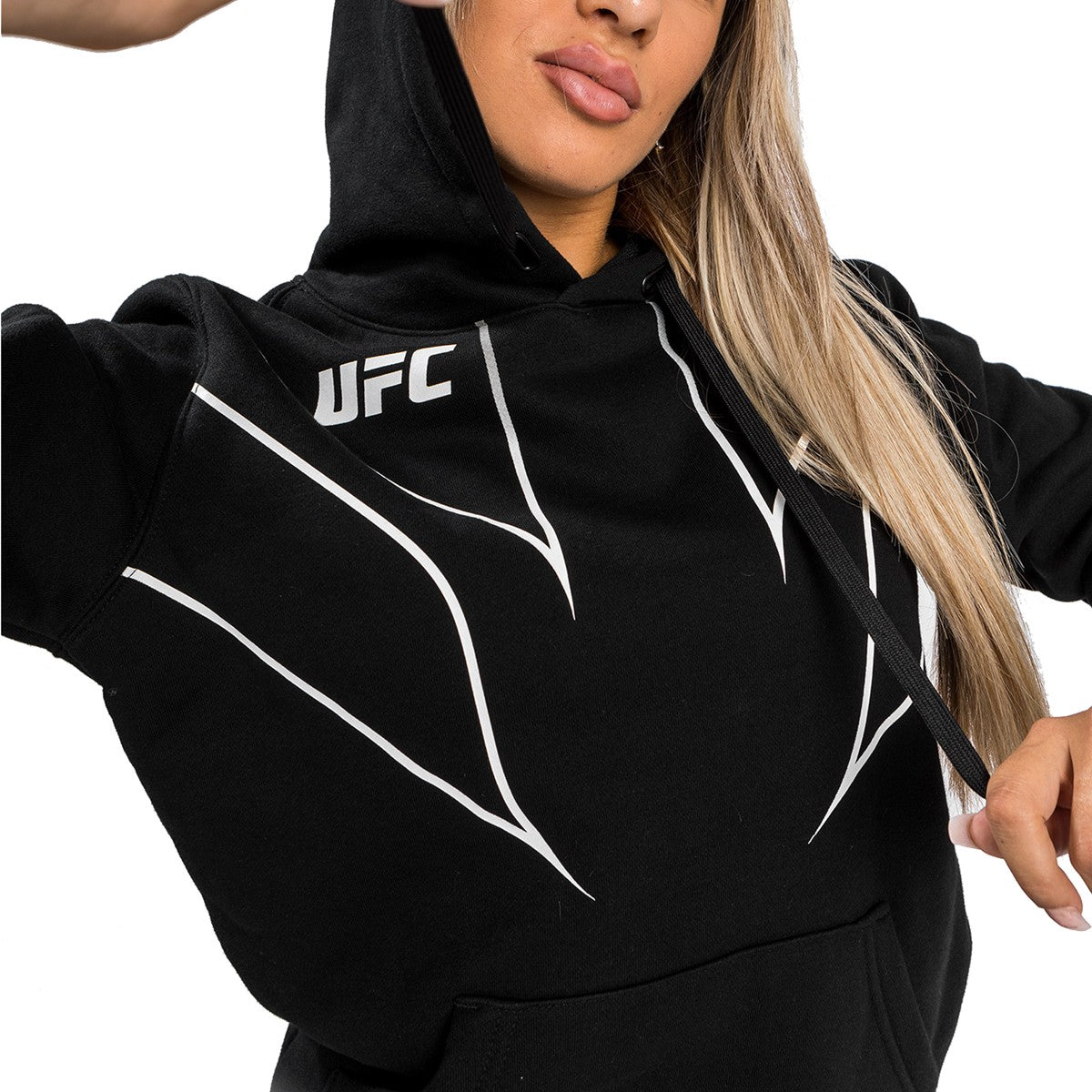 Venum Women's UFC Fight Night 2.0 Replica Pullover Hoodie Small Black