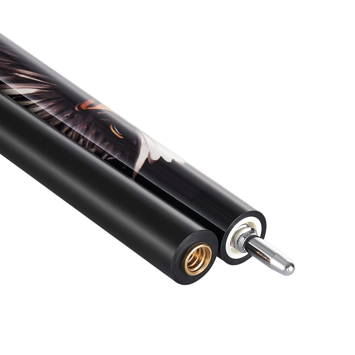 58-Inch Maple Pool Cue Stick, 19 oz, Two-Piece with 3/8-32 Quick-Thread Connector