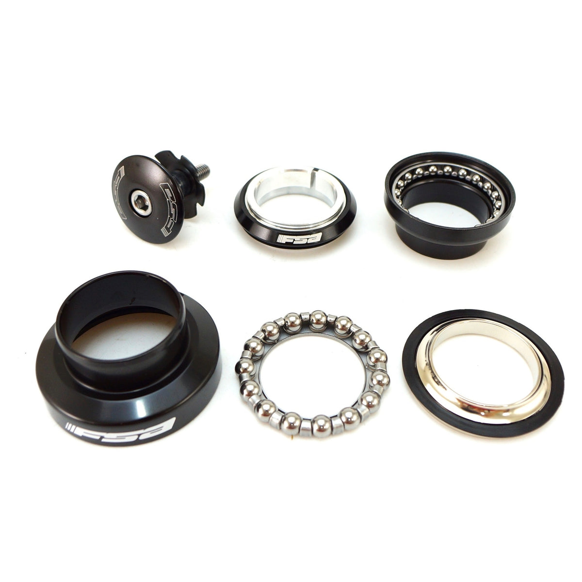 Heavy Duty Bicycle Headset 1-1/8 Inch Threadless for BMX MTB Road Bikes - Black