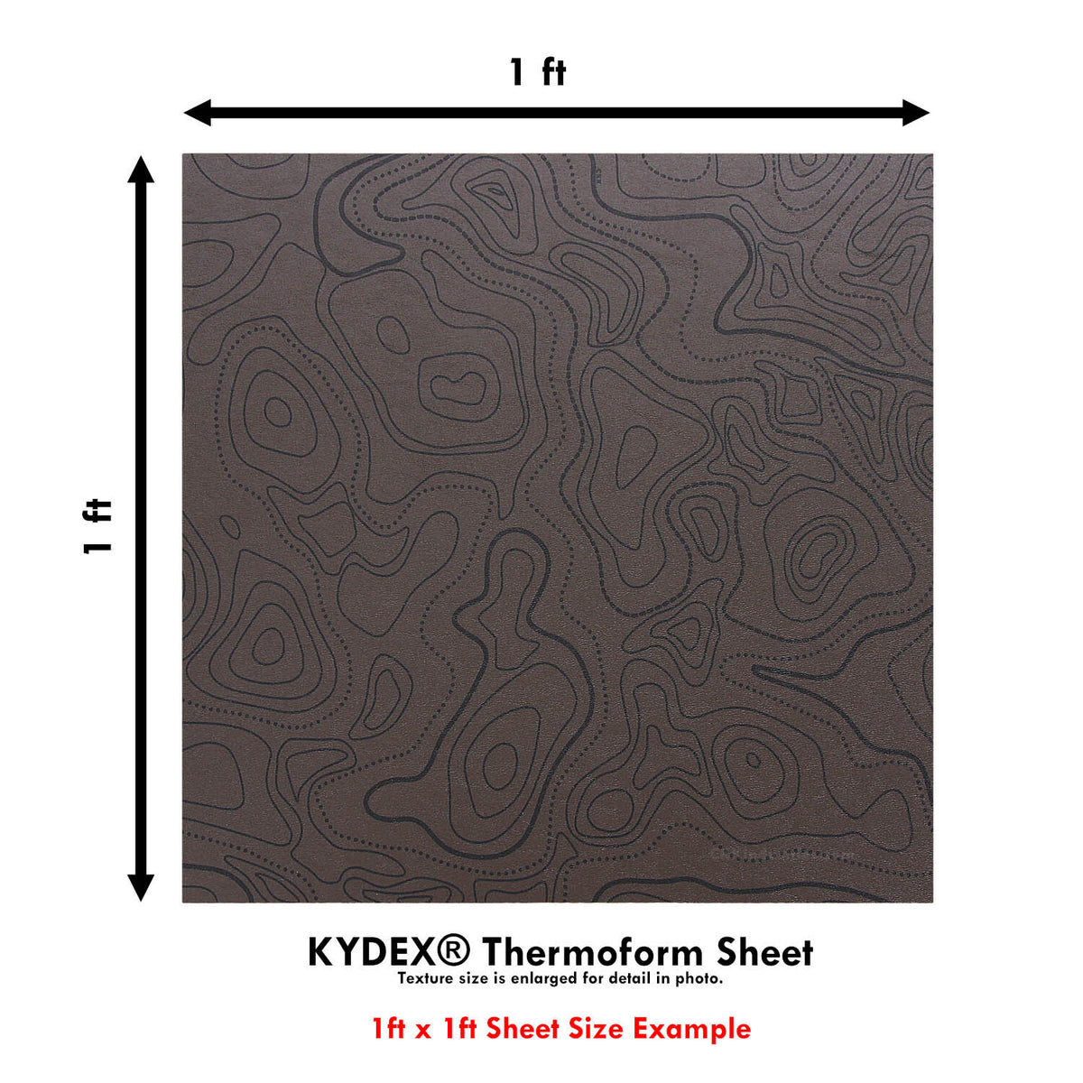 KYDEX Infused Topographic Map Camo Sheet - Multiple Sizes & Patterns