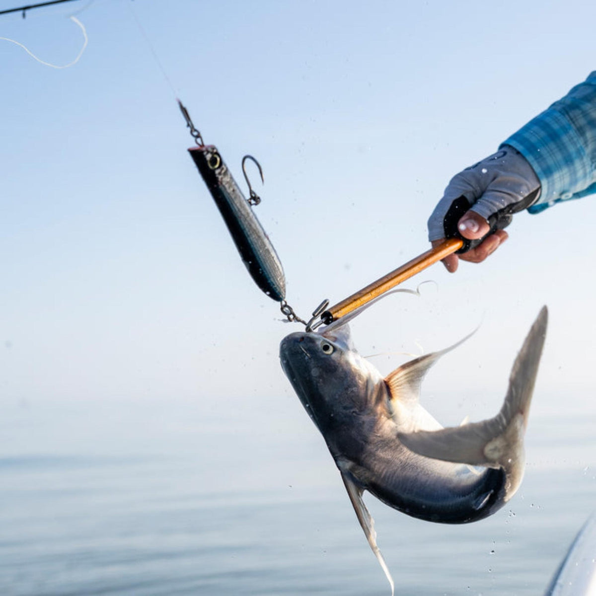 Small Fish Dehooker for Safe Catch and Release - Saltwater Stainless Steel Tool