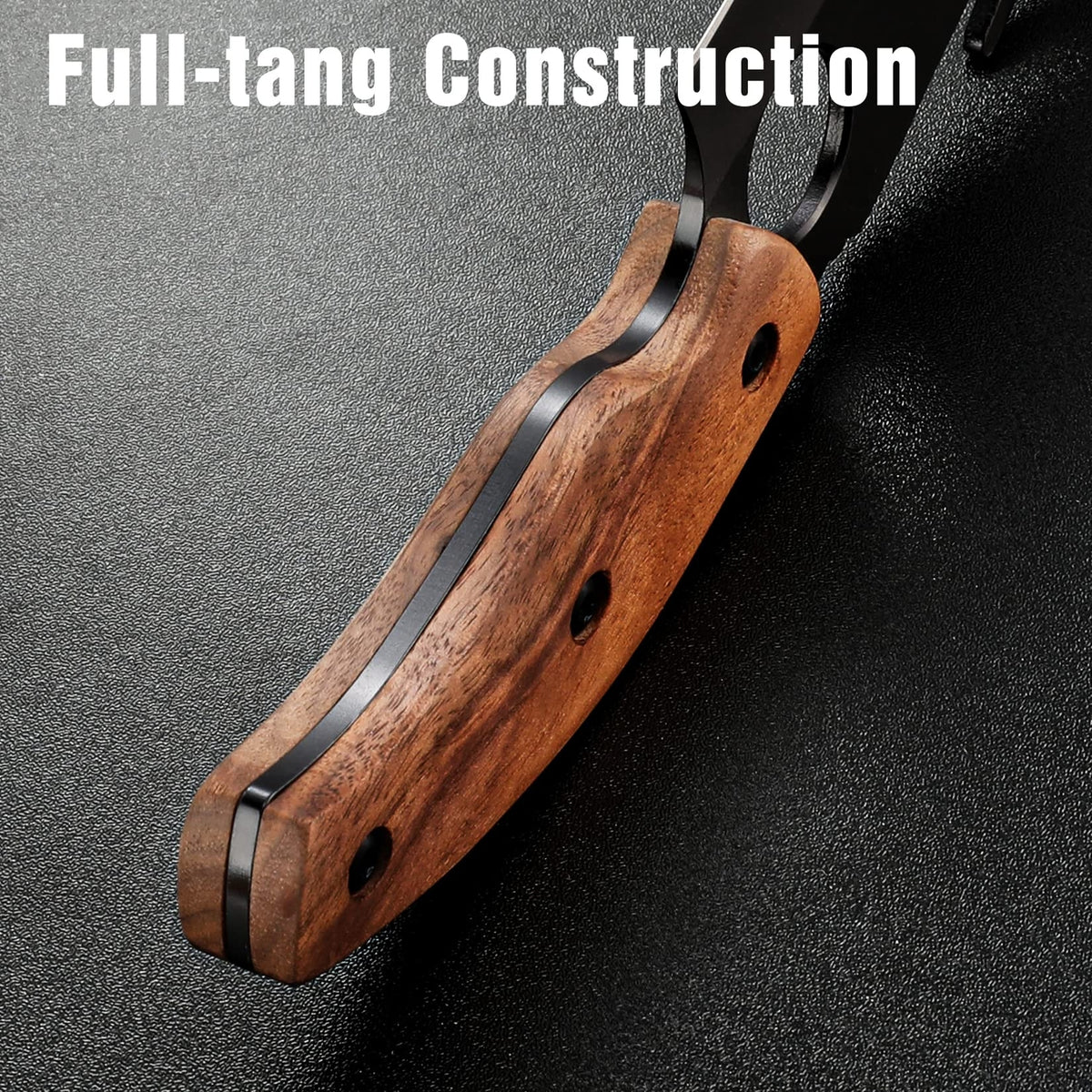 Fixed Blade Hunting & Skinning Knife Set - 6.5" Skinning & 7" Gut Hook, Full-Tang Handle
