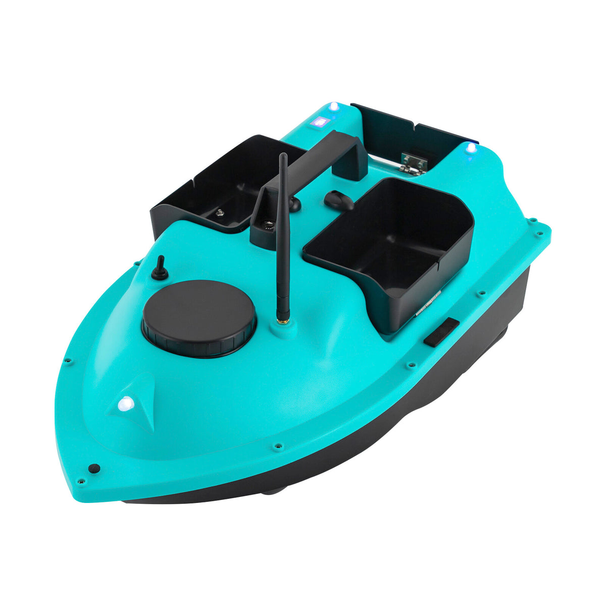 RC Fishing Bait Boat with Dual Motors, 5200mAh Battery, LED Light for Sea Lake River