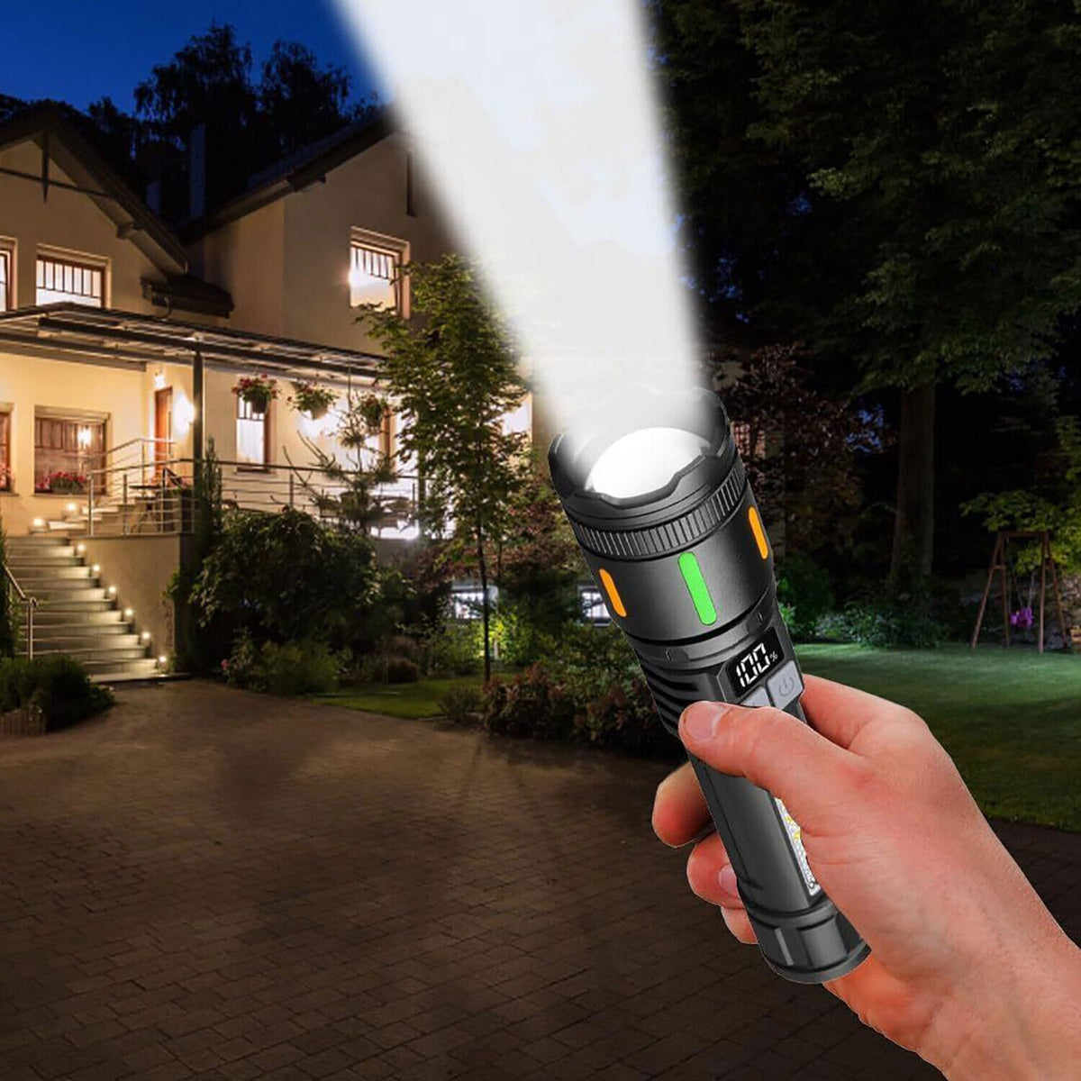 High Power LED Tactical Flashlight 99000000 Lumens Rechargeable Work Light