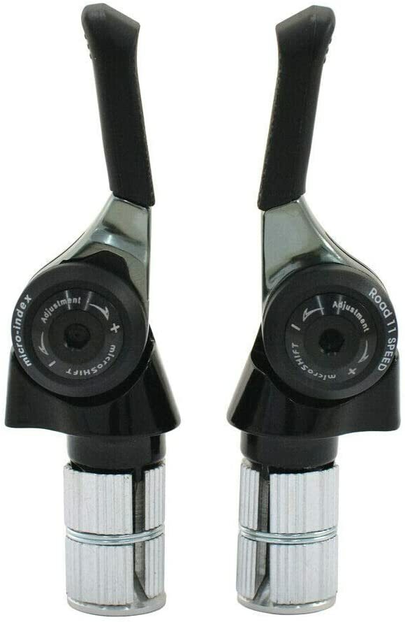 MicroShift BS-A11 TT Bar End Shifters 2x11 Speed for Shimano Bikes