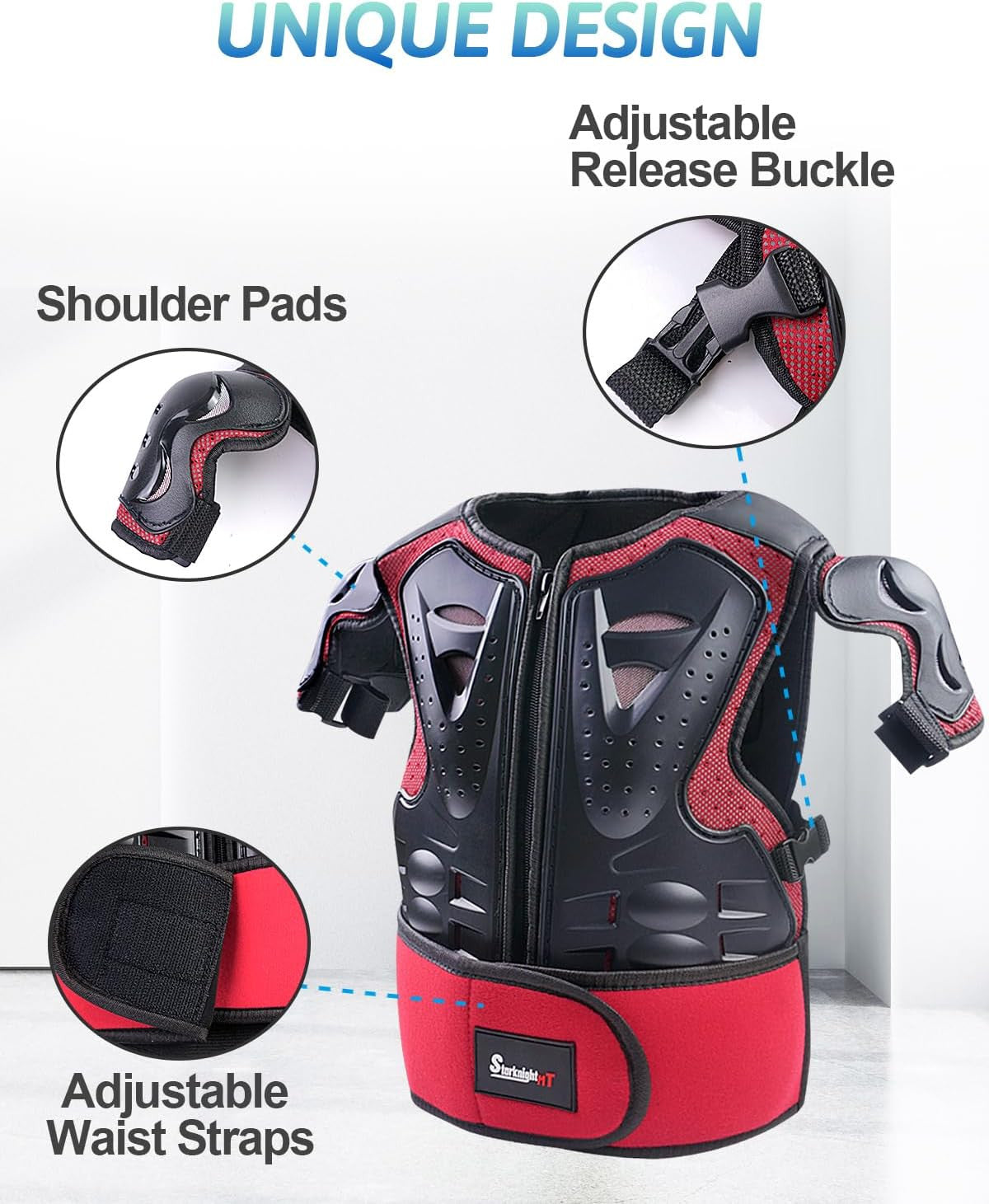 Kids Motorcycle Armor Suit with Chest, Knee & Elbow Pads - Dirt Bike Safety Gear