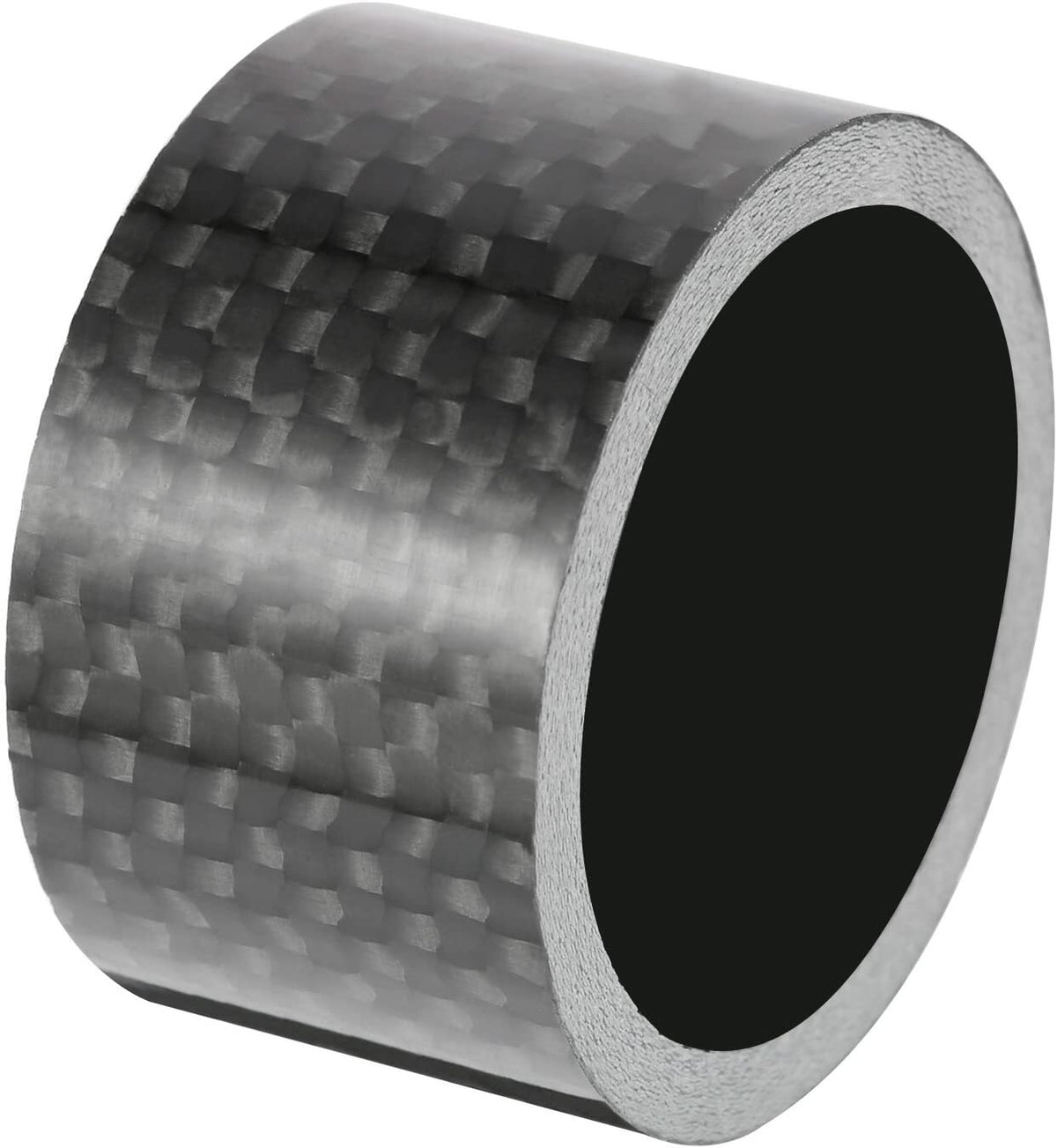 Lightweight Carbon Fiber Headset Spacers Set - 1 Inch, Matte Finish, Multiple Sizes