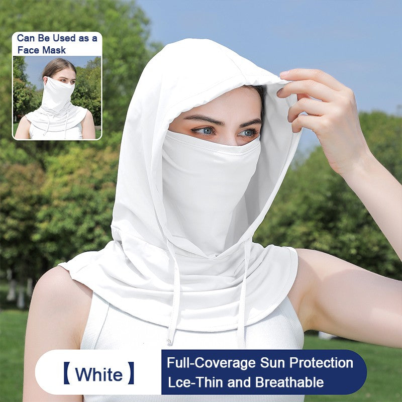 3-in-1 Cooling Balaclava Face Mask UV Protection Sun Shield Ice Silk Head Cover