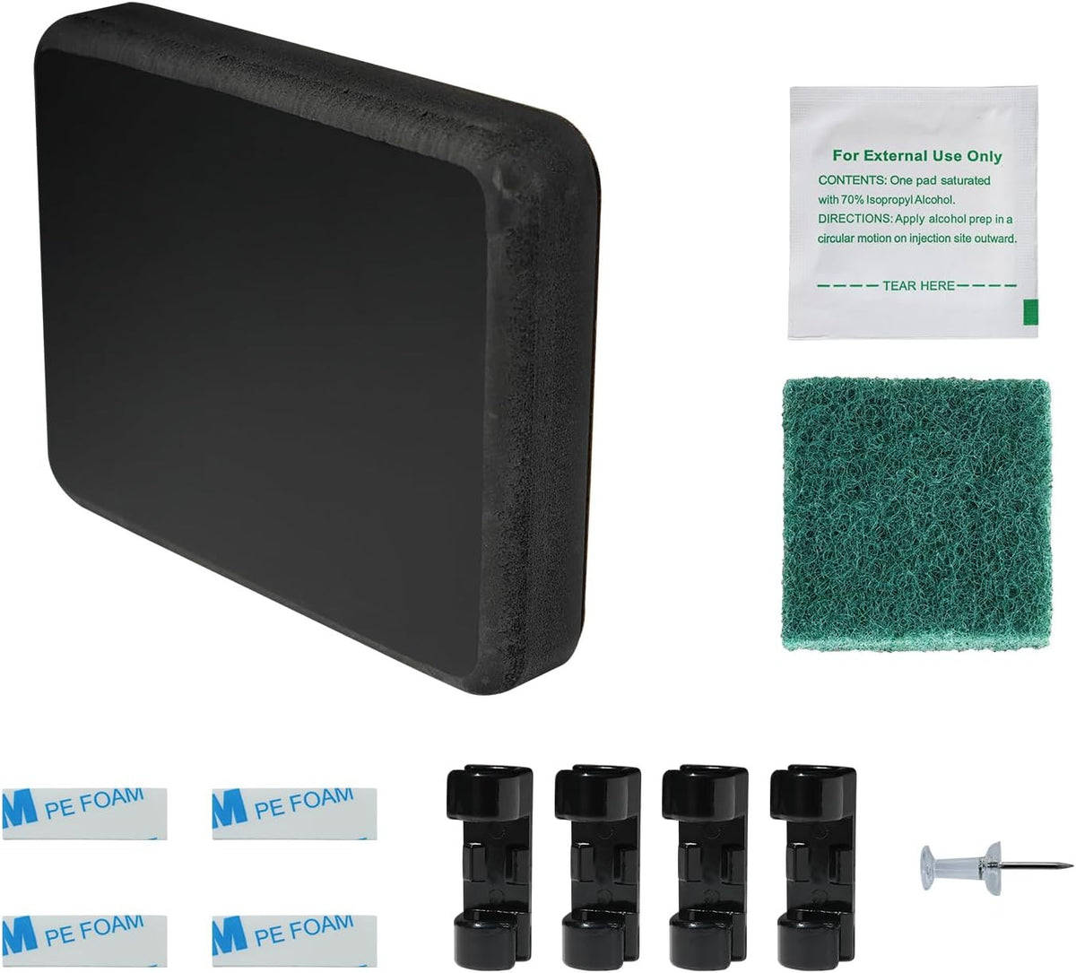 Screwless Transducer Mounting Kit - Standard Size, Marine-Grade, Black