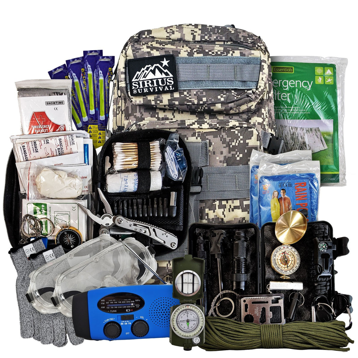 Pre-Packed Survival Backpack for Emergency Preparedness - Family Kit