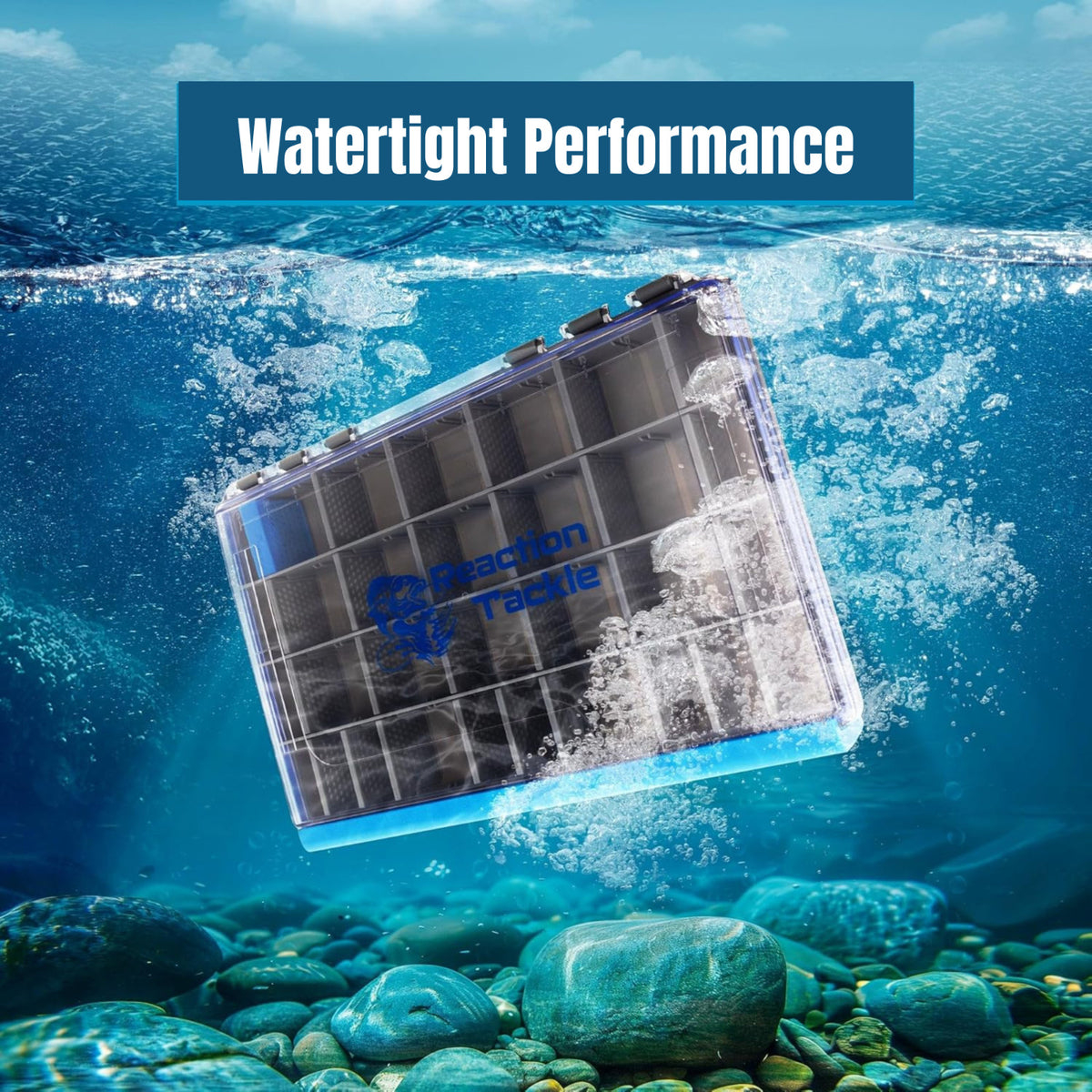 Waterproof Tackle Tray with Secure Clip - Fishing Organizer for Lures & Gear