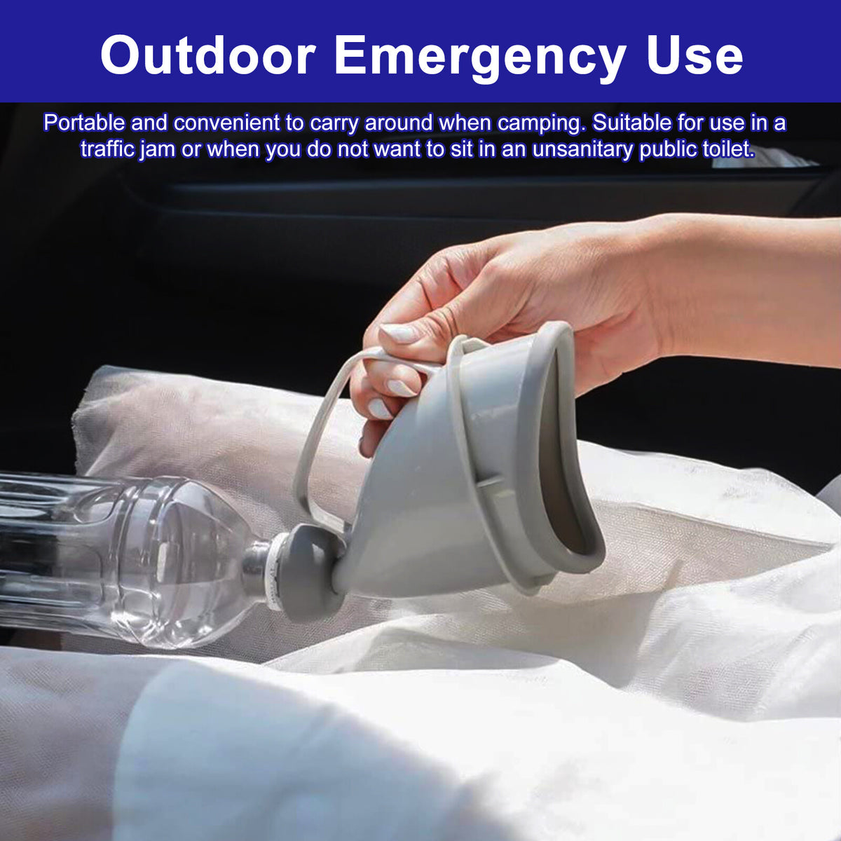 Portable Urinal Funnel for Men & Women Emergency Travel and Camping