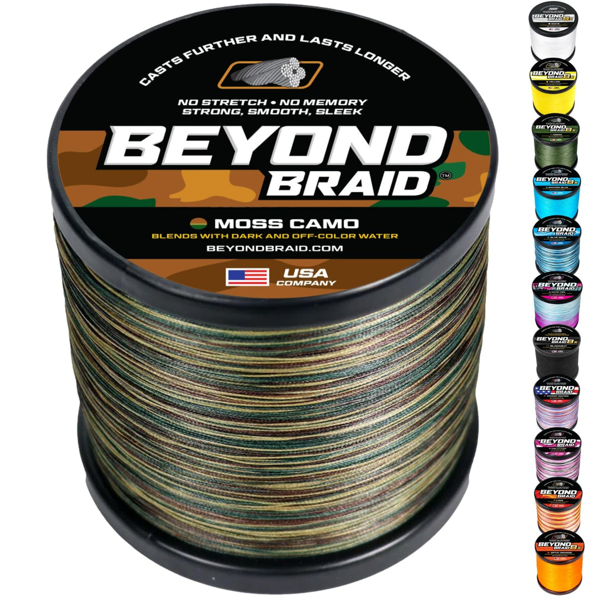 Braided Fishing Line - No Fade, High Sensitivity, Multiple Colors & Lengths