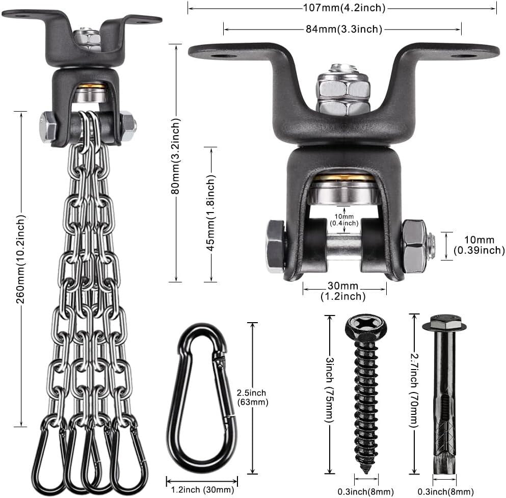 Heavy Duty Boxing Bag Chain 800lb Capacity - Rust-Resistant, Easy Install