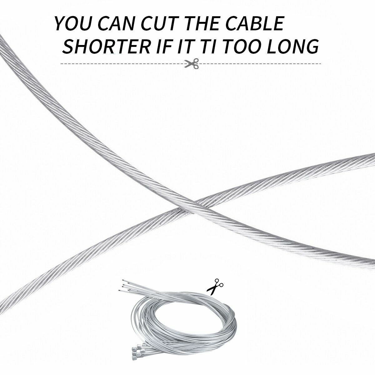 10pcs Bicycle Brake & Shift Cables Stainless Steel Inner Wire Kit