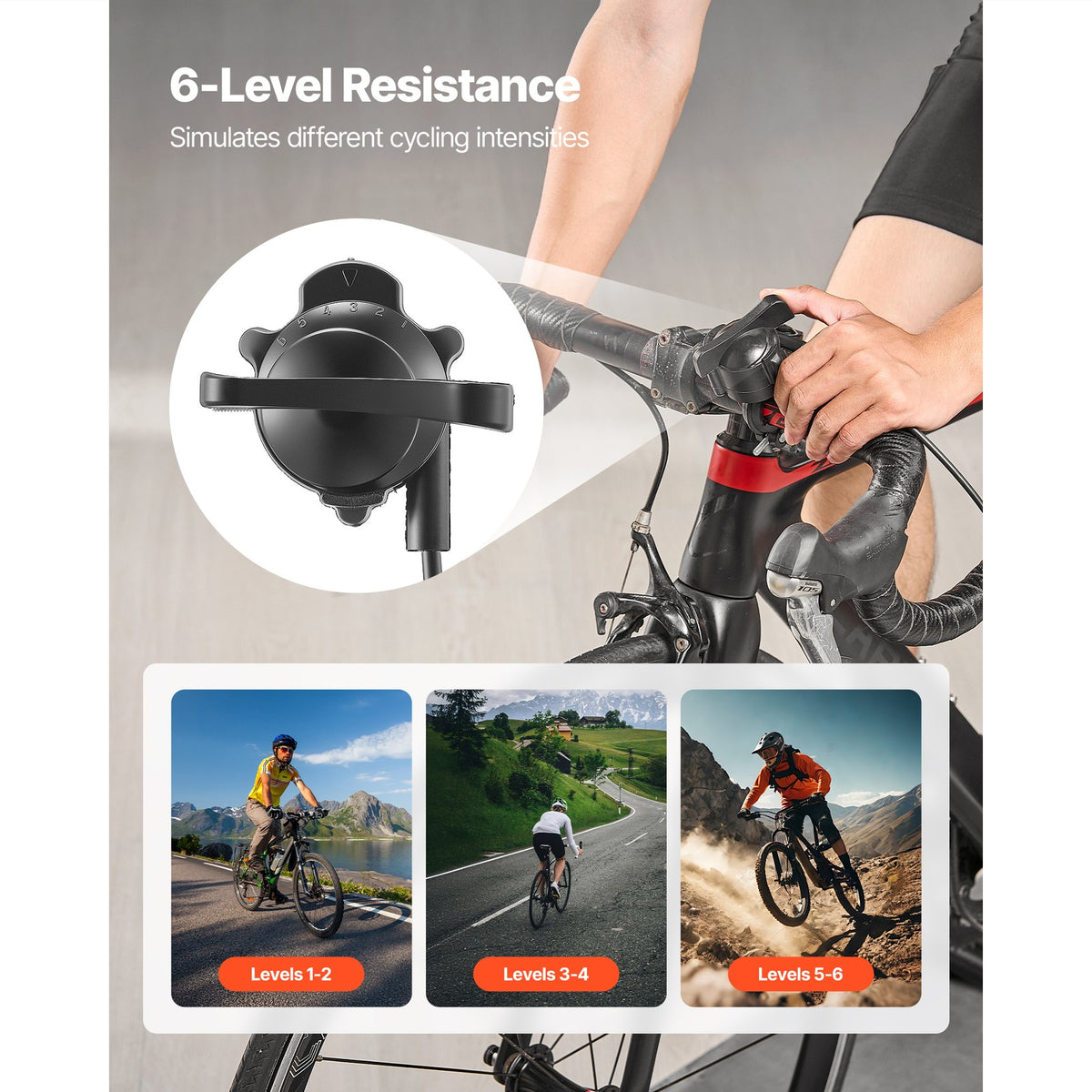 Magnetic Bike Trainer Stand for Indoor Cycling - Fits 26-29in & 700C Wheels