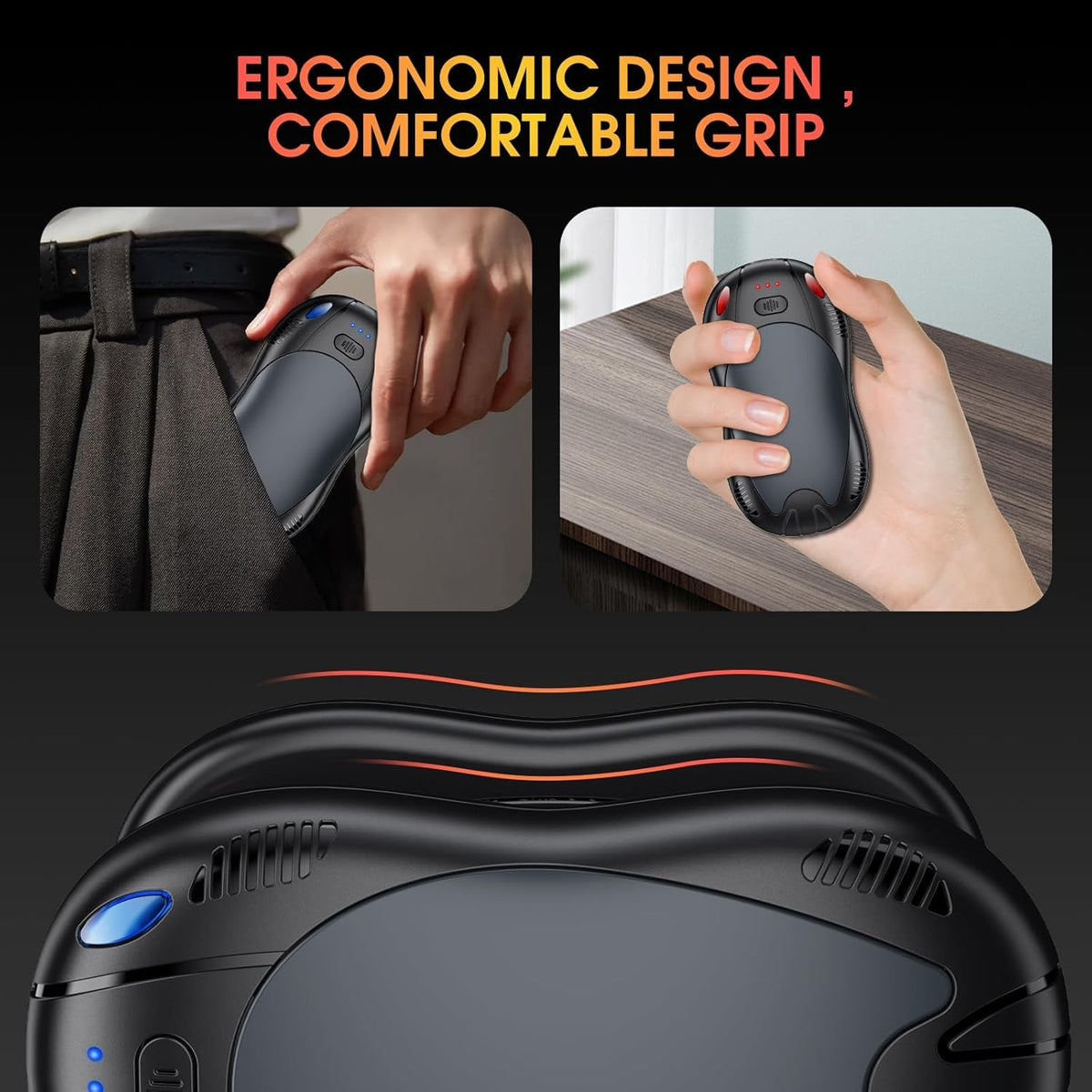 Rechargeable Hand Warmers 10000mAh Dual-Sided Portable Winter Gift Pack