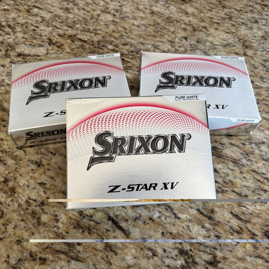 Srixon Z-Star XV Golf Balls 3 Dozen - Pure White, High Performance