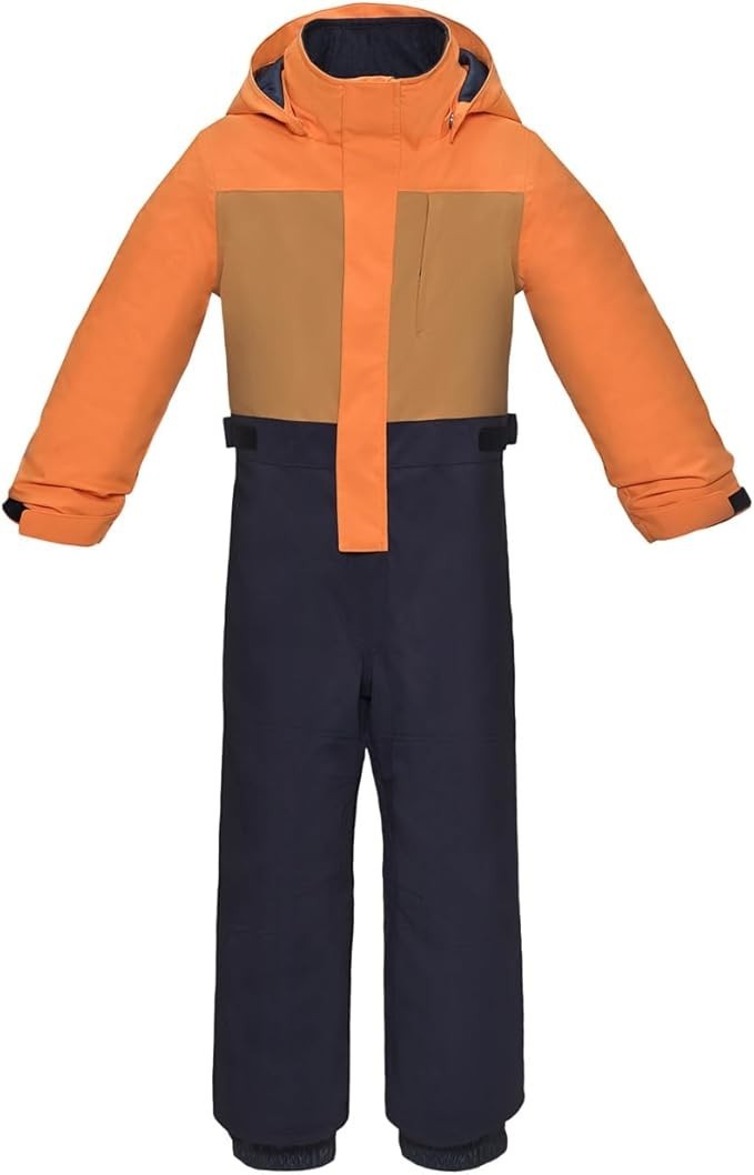 Kids Snow Suit Waterproof Winter Outerwear Size 6 Orange & Black