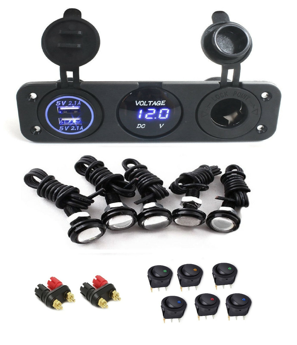 12V Portable Power Box Kit for Camping Fishing Hunting - DIY Power Station