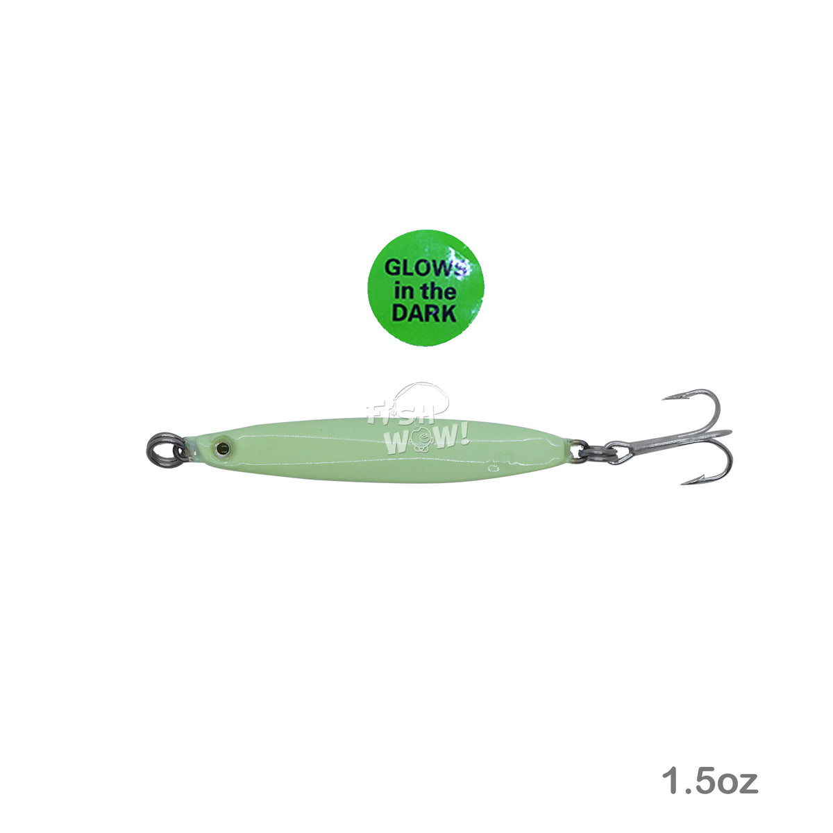 Glow in the Dark Fishing Jigs 5-Pack 42g Vertical Slow Fall Lures with Mustad Hooks