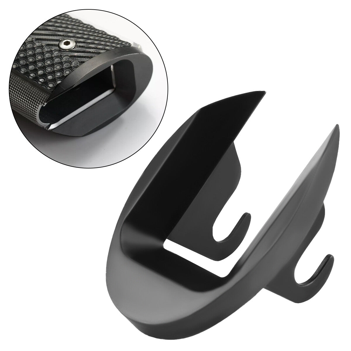 Stainless Steel Mag Well for 1911 Low Profile Pistol - Black, CNC Machined