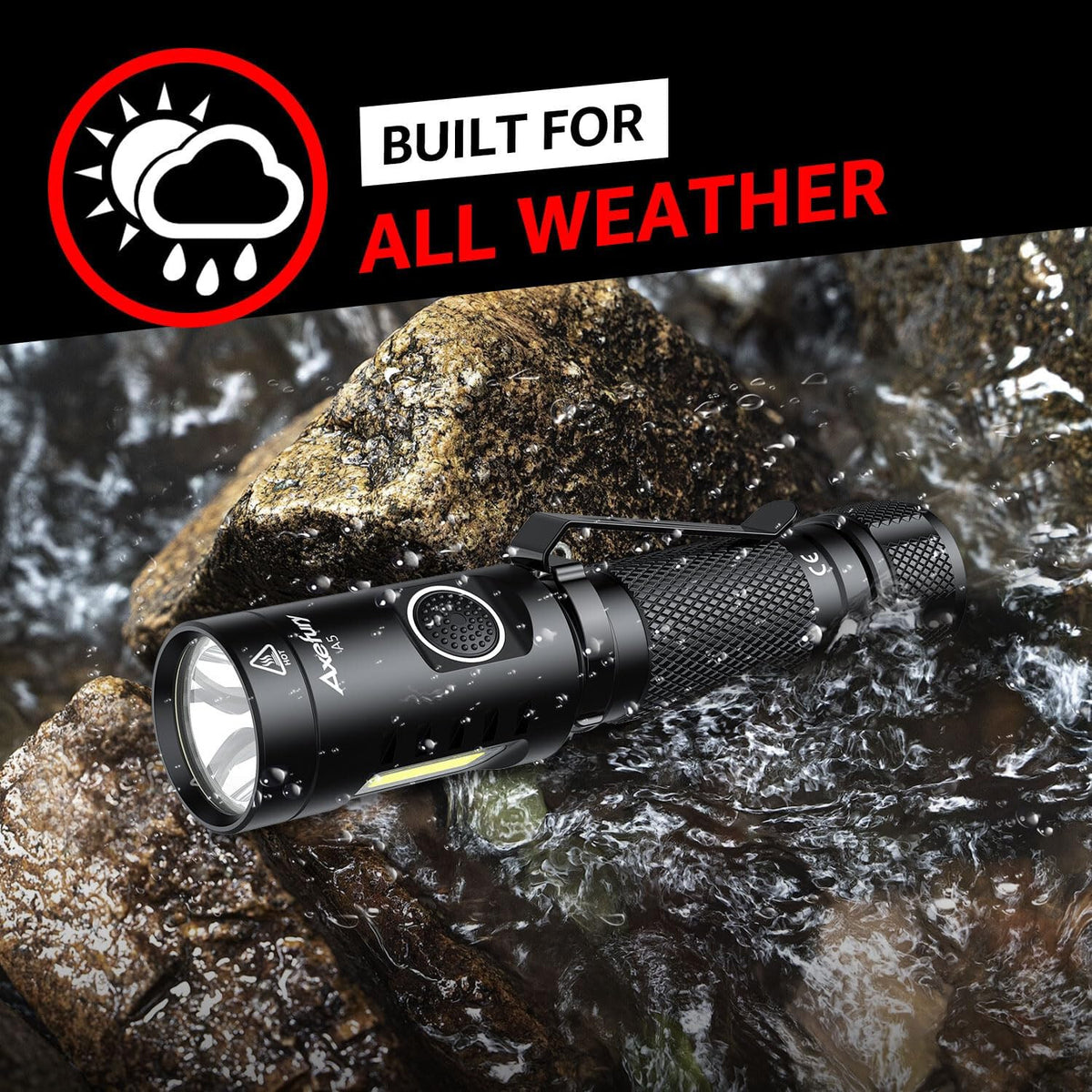 Magnetic LED Tactical Flashlight 700 Lumens Waterproof Camping Work Light