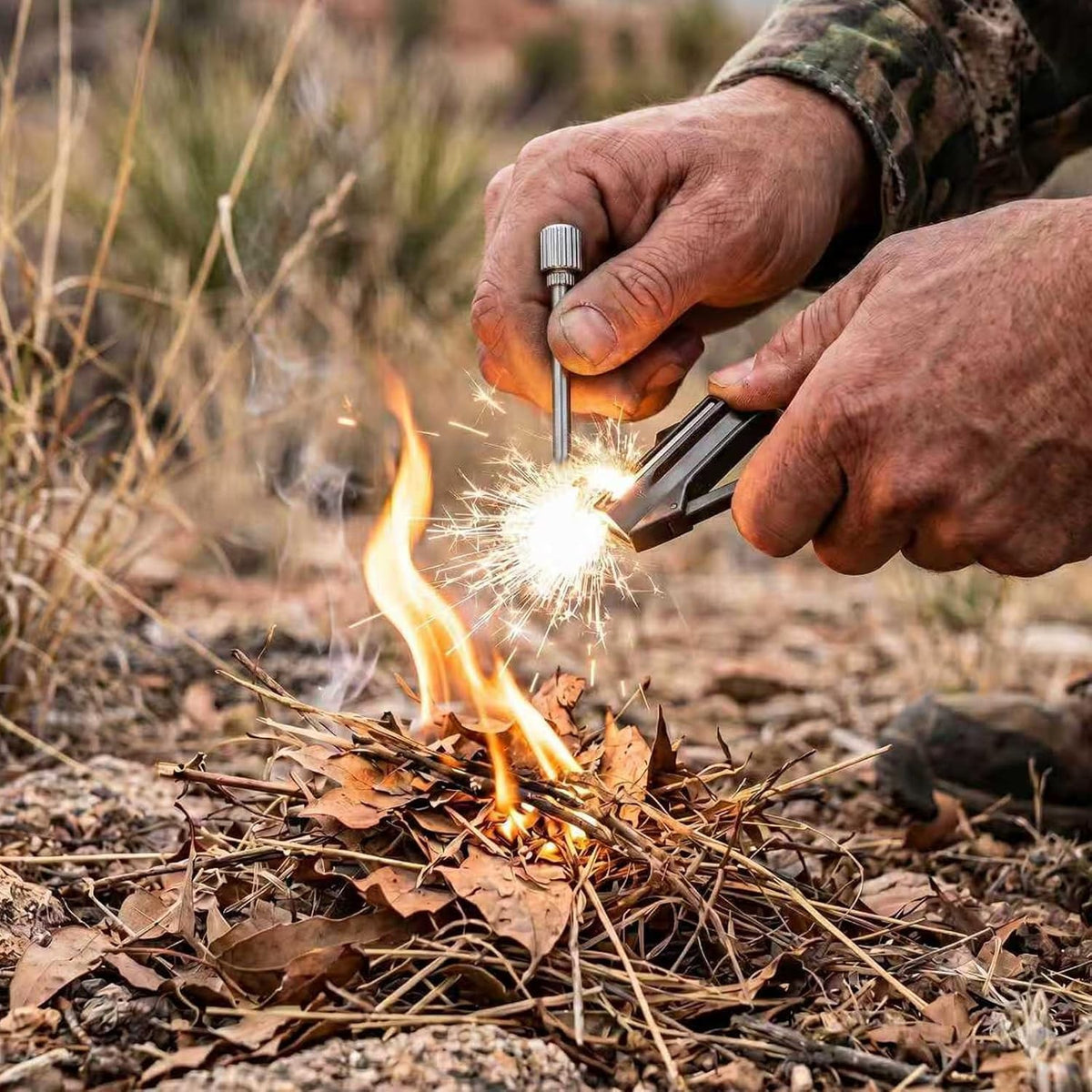 Permanent Match Infinity Lighter Keychain Multitool with Bottle Opener for Men