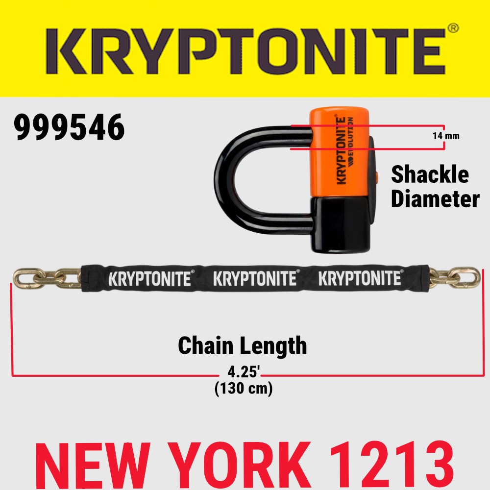 Bike Chain & Lock Combo - 12mm Hardened Steel Security for Bikes