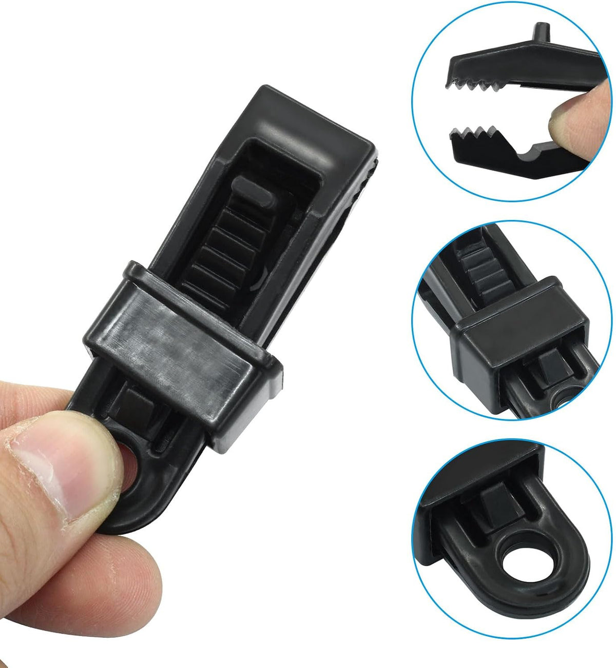 Heavy Duty Plastic Tarp Clips 20 Pack - Tent Clamps & Tent Accessories