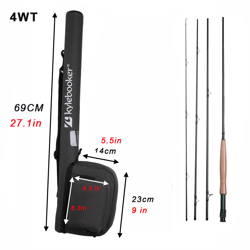 Fly Fishing Rod Reel Combo Kit with Carry Bag - Multiple Sizes & Models
