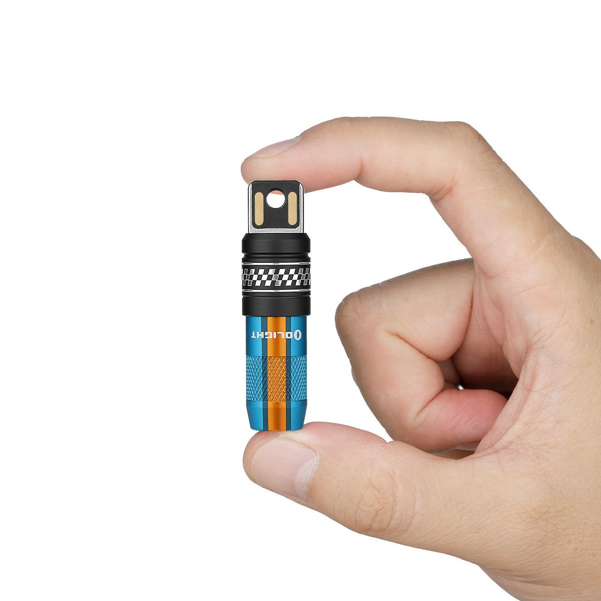 Mini Keychain Flashlight 50 Lumens USB Rechargeable Aluminum Compact EDC Light