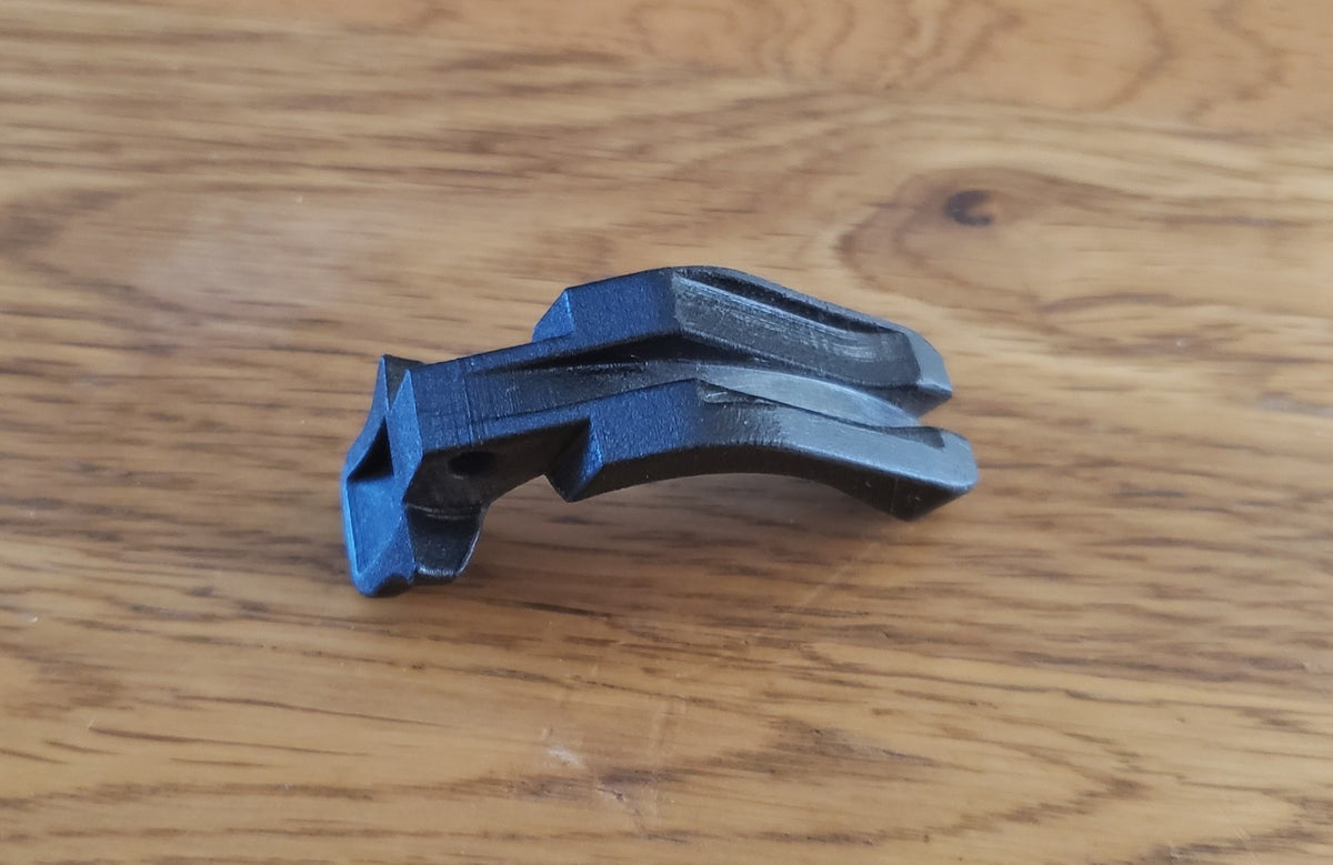Fixed Compact Beavertail Grip Safety for Pistols - Lightweight Carbon Fiber Reinforced Polymer