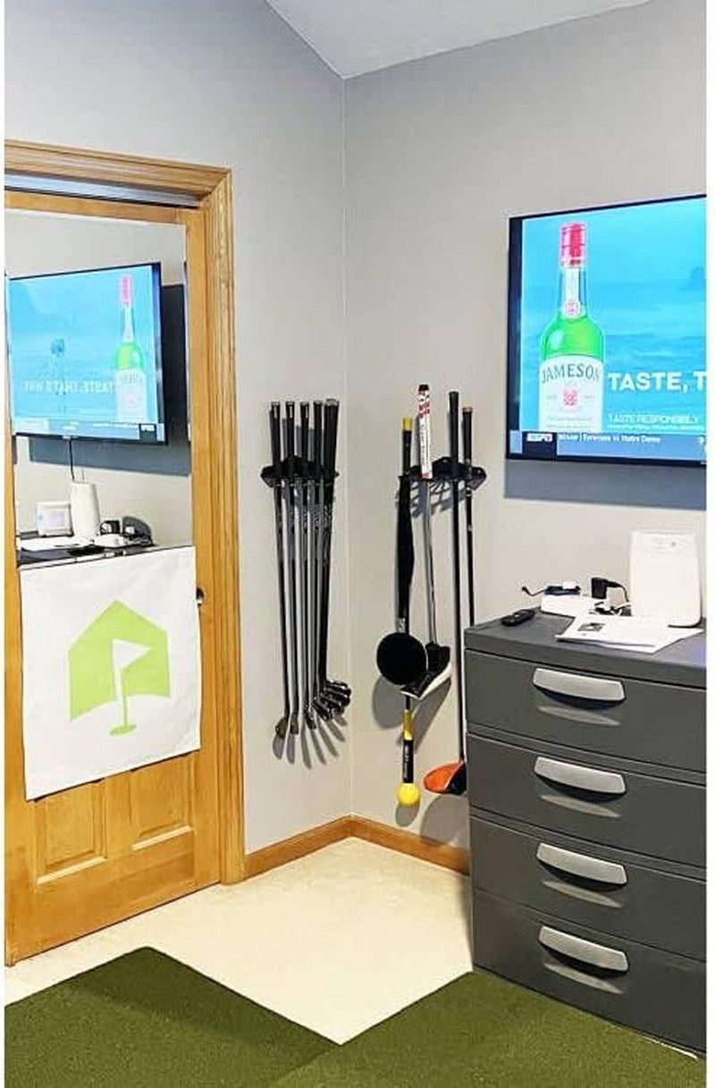 Golf Club Wall Mount Rack 2 Pack Putter Holder Storage Organizer