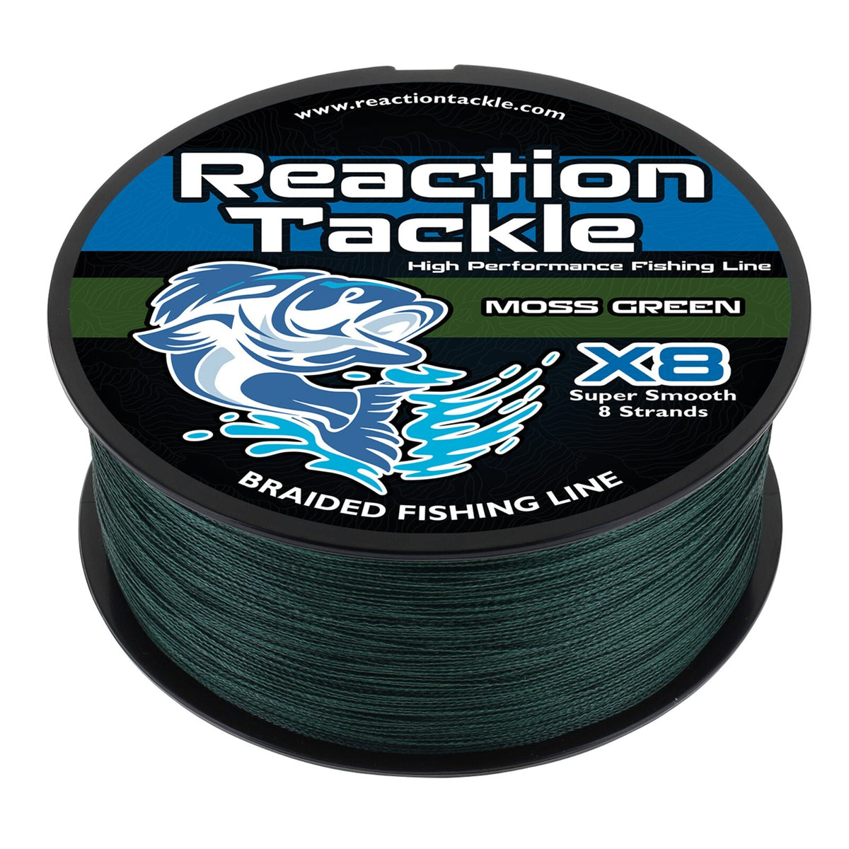 Braided Fishing Line - Moss Green, 4 & 8 Strands, Heavy Duty, Multiple Lengths