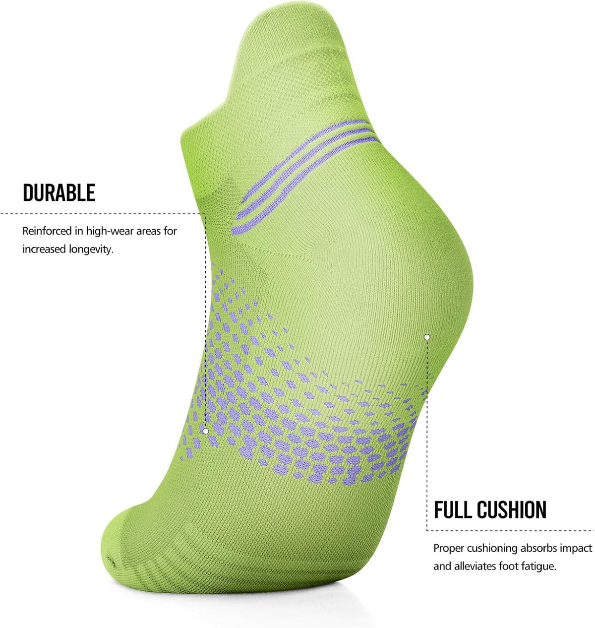 Ankle Compression Socks for Women - Multicolor 6 Pairs, Small-Medium