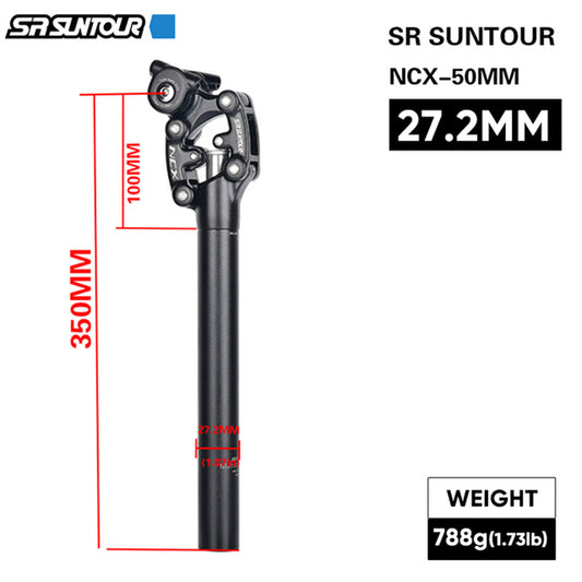 Suspension Seatpost with 50mm Travel for MTB - Adjustable Shock Absorber