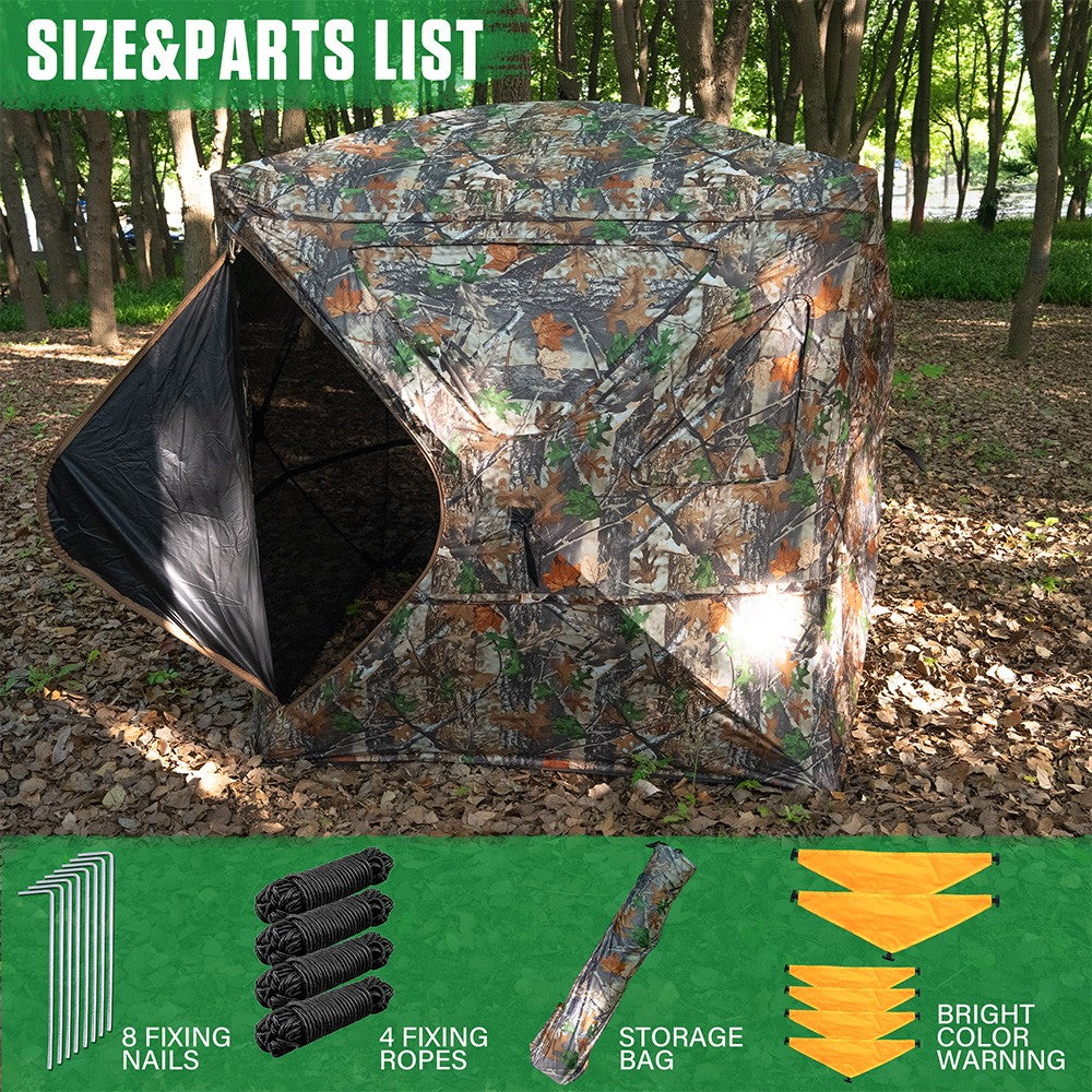 Portable Pop-Up 270° Mesh Ground Blind for Deer & Turkey Hunting