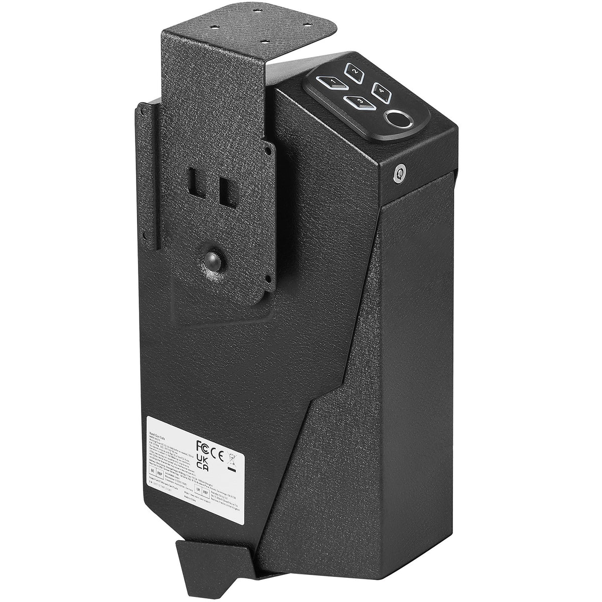 Wall-Mounted Biometric Gun Safe with Multiple Access Options for Pistols