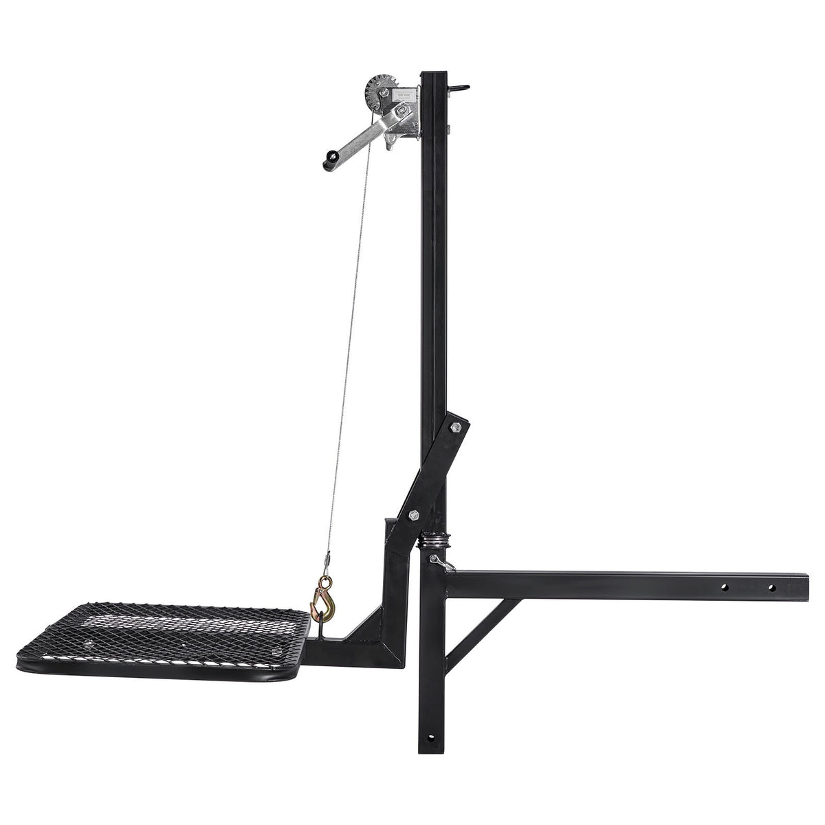 Hitch-Mounted Deer Hoist with Lift System Platform 300 lb Capacity